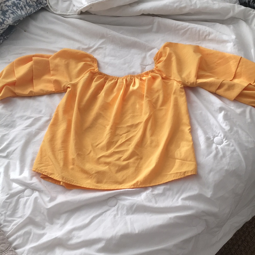 Yellow off the shoulder top